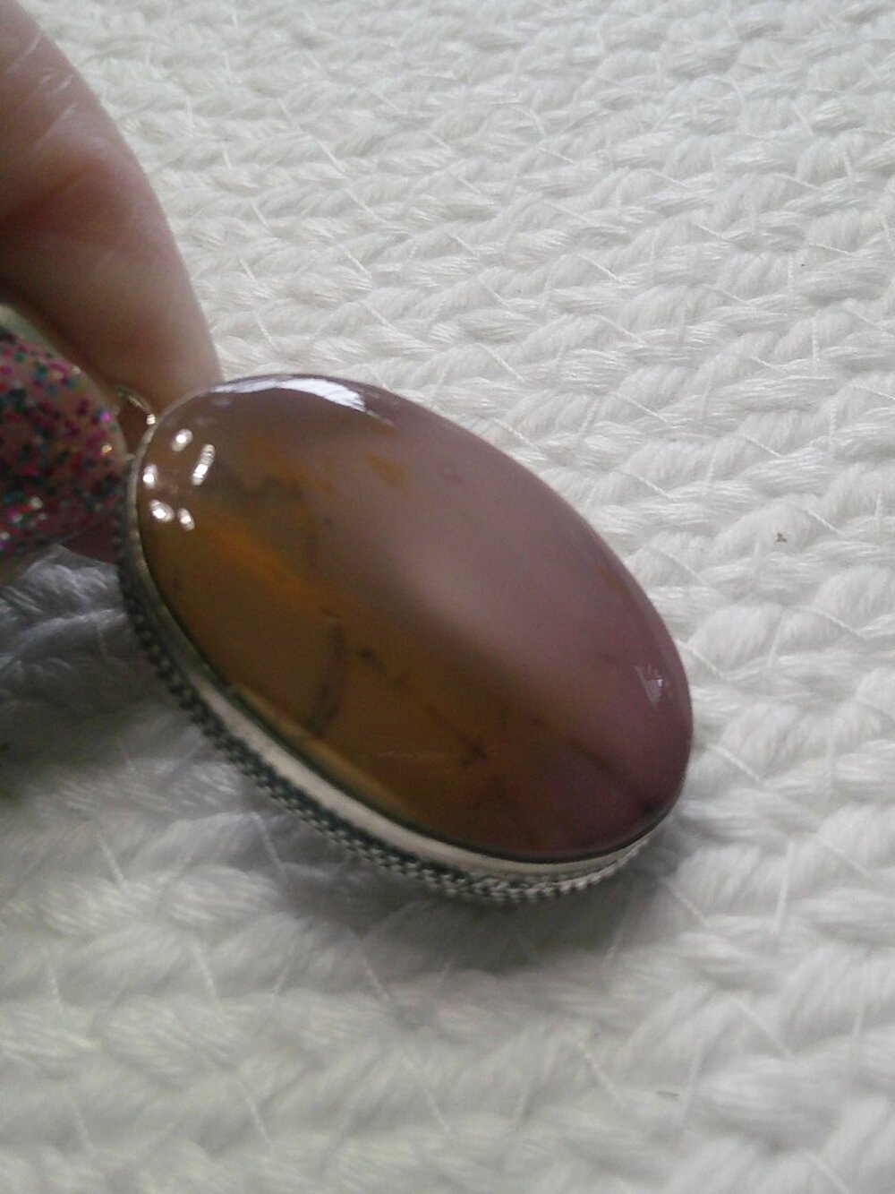 Natural MOOKAITE Handmade Sterling 925 Pendant/Chain #208F